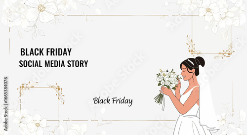 Elegant Black Friday Wedding Collection Social Media Story Template for Promotions