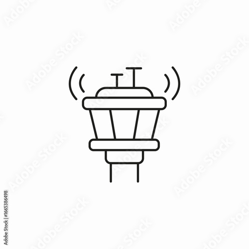 air traffic control icon sign vector