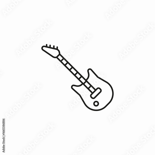 electric rock guitar icon sign vector