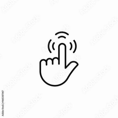 finger tapping screen icon sign vector