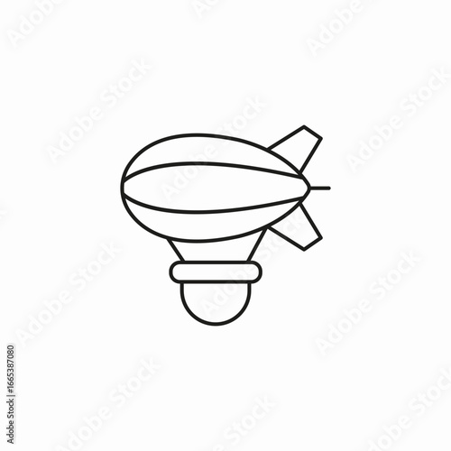 flying blimp device icon sign vector