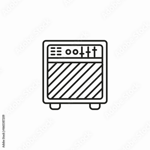 guitar amplifier speaker icon sign vector