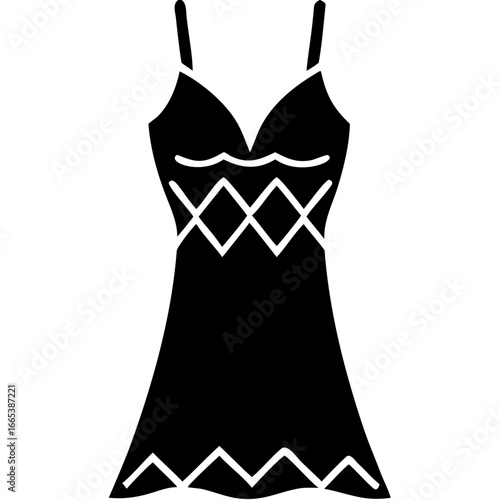 creative details Nightgown Vector Illustration