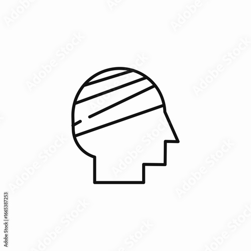 head bandage icon icon sign vector
