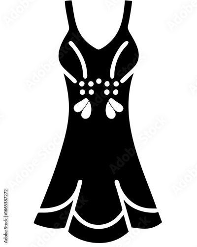 creative details Nightgown Vector Illustration