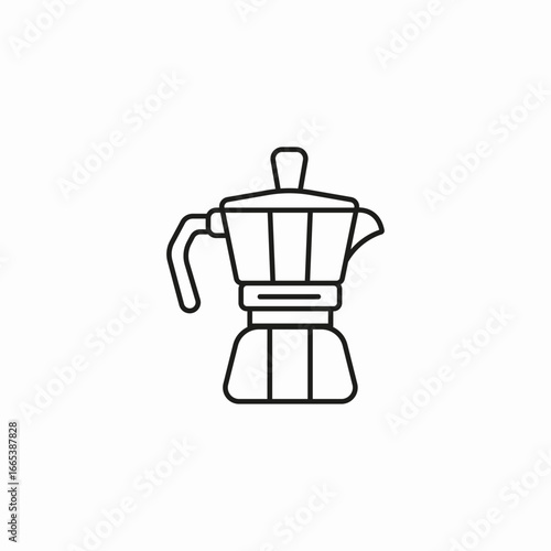moka pot coffee icon sign vector