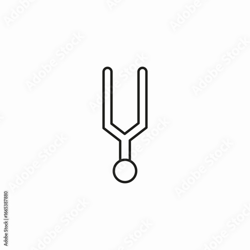 music tuning fork icon sign vector