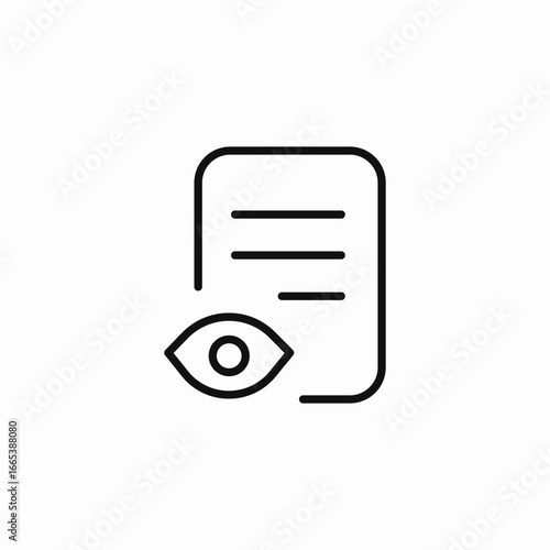 preview a document icon sign vector