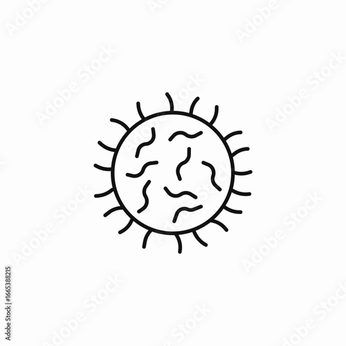 sun with rays icon sign vector