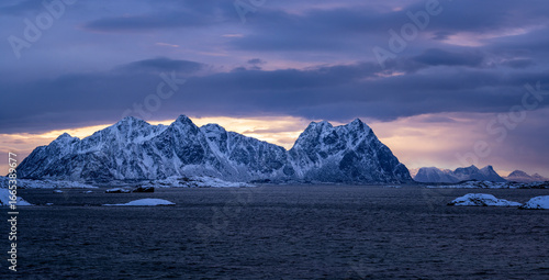Wallpaper Mural Magical Morning Twilight Panorama in Lofoten Torontodigital.ca