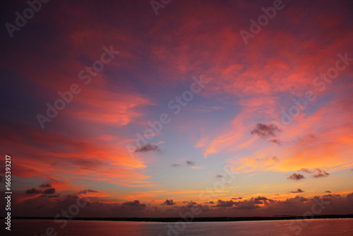 Caribbean Scene with incredible sunset