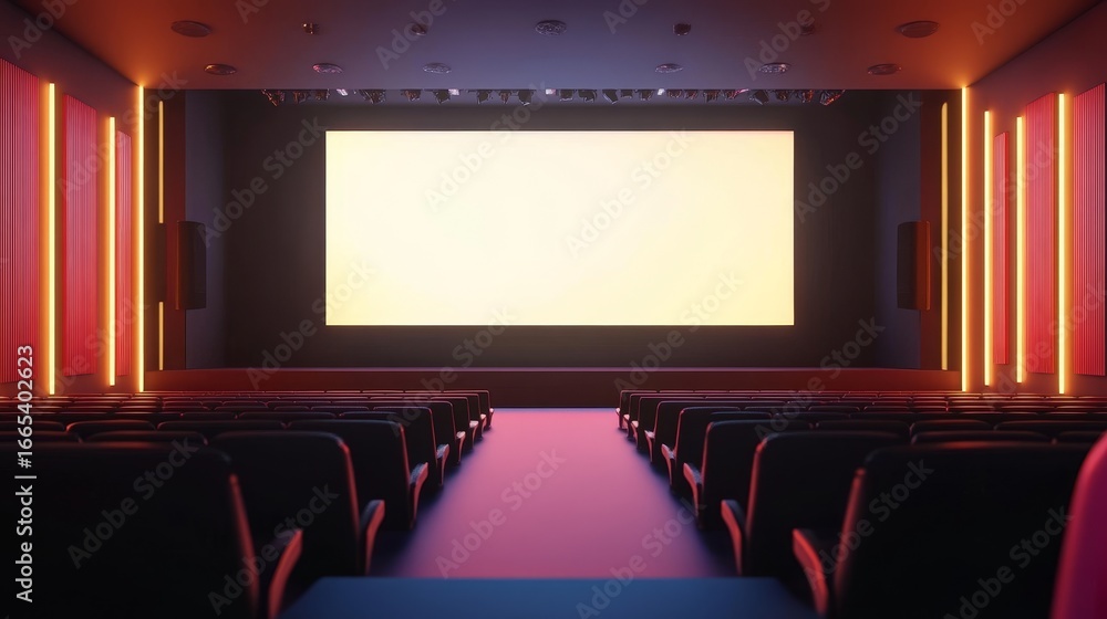 Fototapeta premium Empty slide presentation template. 3D model. 