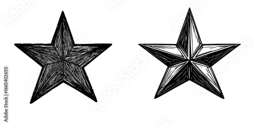 The black star icon is a simplistic representation of excellence, achievement, and creativity, making it suitable for a range of design projects and digital applications