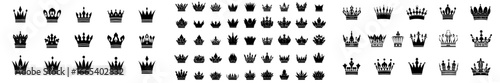 Crown icon set is a collection of quality crowns and royal crown symbols in silhouette form