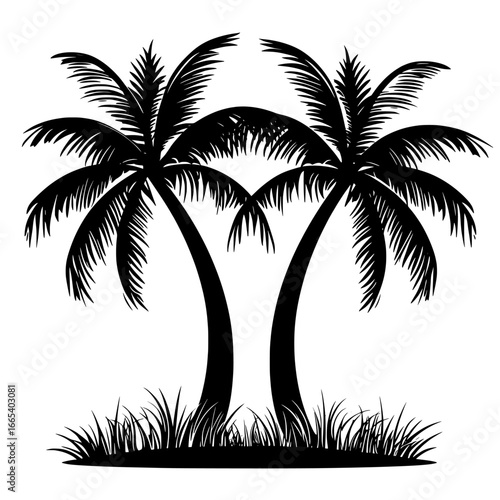 With its simple yet striking composition, the silhouette of a palm tree at sunset embodies the essence of a tropical haven, inducing feelings of relaxation and a longing to escape