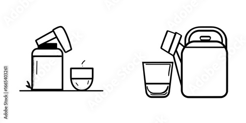 The Oil Container Icon represents a container of oil, a measuring cup, and a pouring spout in a simple yet powerful design, embodying the core of liquid fuel and its distribution