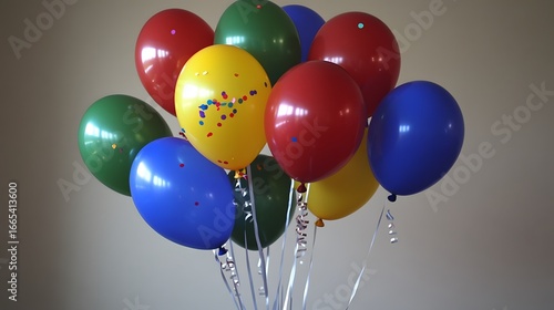 Colorful Party Balloons Bunch Festive Celebration