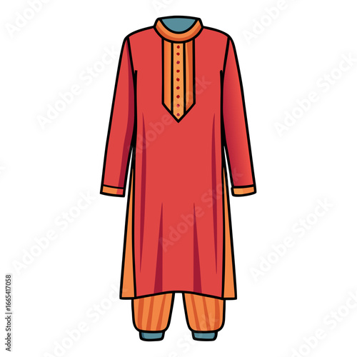 creative details Salwar kameez Vector Illustration