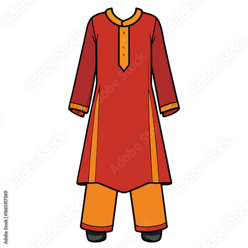 creative details Salwar kameez Vector Illustration