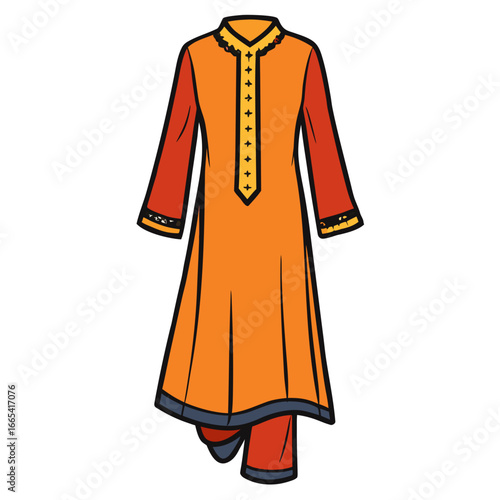 creative details Salwar kameez Vector Illustration