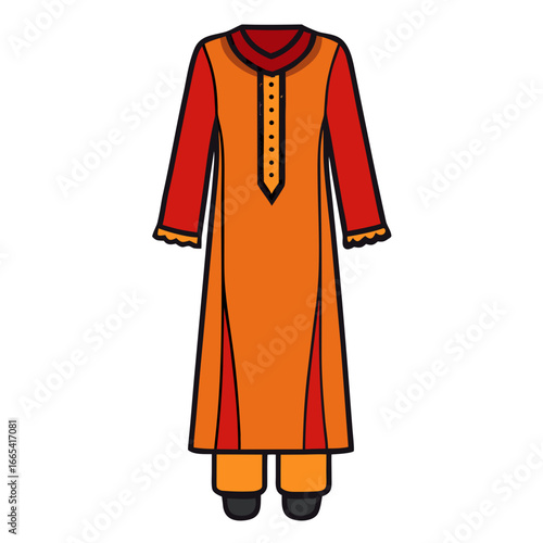 creative details Salwar kameez Vector Illustration