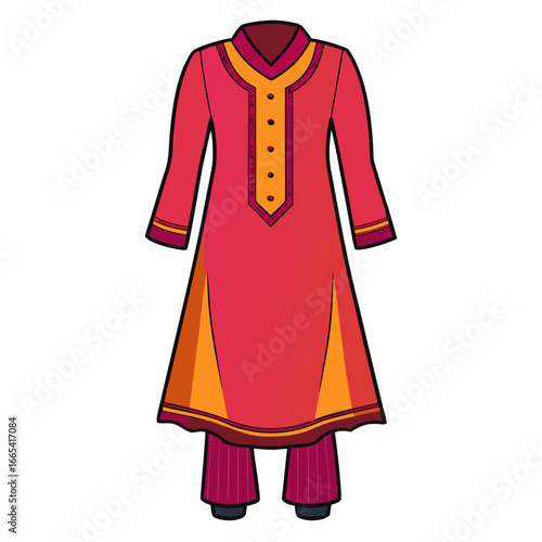 creative details Salwar kameez Vector Illustration