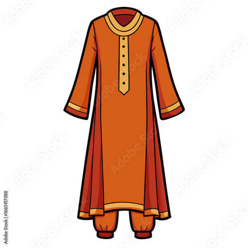 creative details Salwar kameez Vector Illustration
