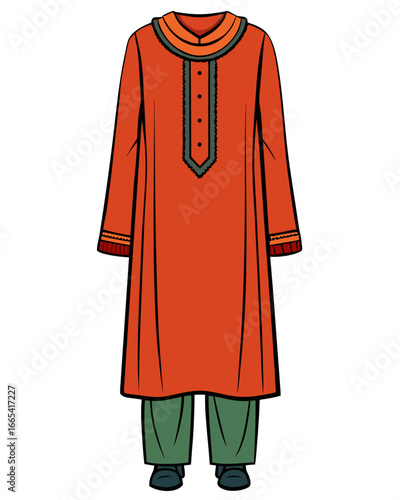 creative details Salwar kameez Vector Illustration