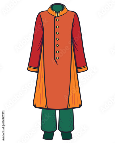 creative details Salwar kameez Vector Illustration