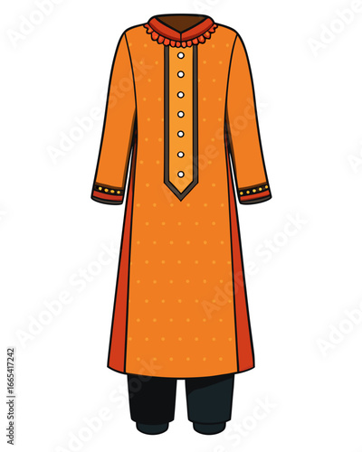 creative details Salwar kameez Vector Illustration