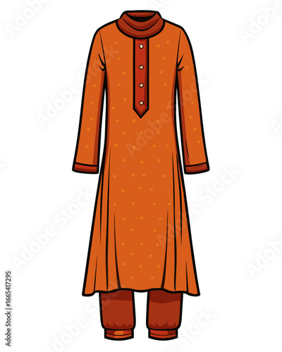 creative details Salwar kameez Vector Illustration