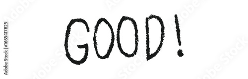 Great job hand drawn doodle speech bubble. Vector 