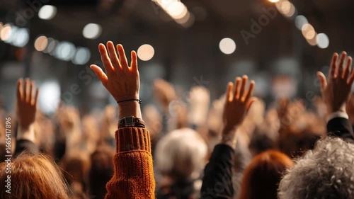 Audience participation during conference discussion