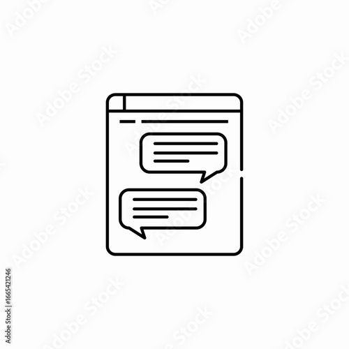chatting text icon sign vector
