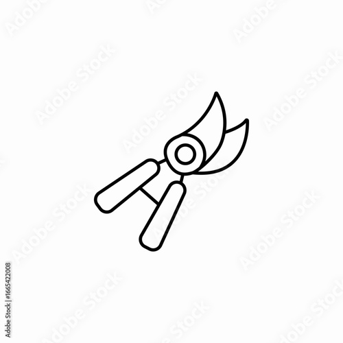 garden nippers icon sign vector