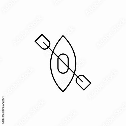 kayaking sport icon sign vector