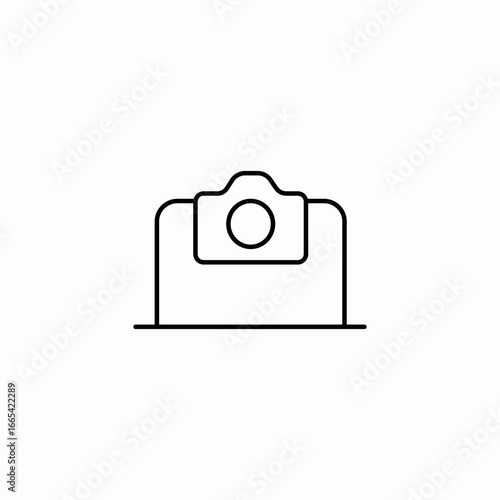 laptop camera icon sign vector