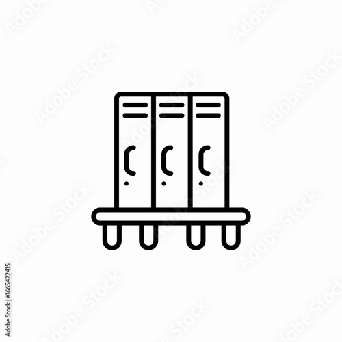 lockers office school icon sign vector