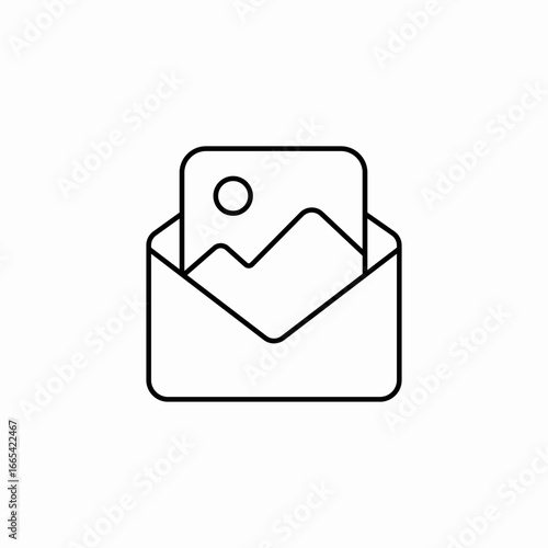 mail picture icon sign vector