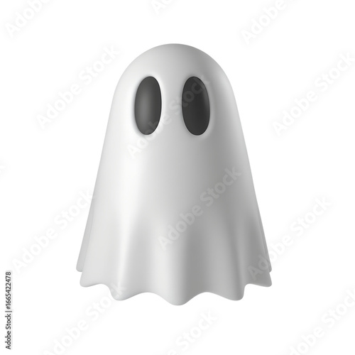 White ghost. 3D ghost model.