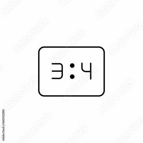 ratio numbers icon sign vector
