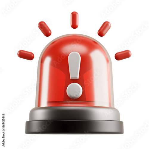 alarm alert security sign for dangerous workplace 3d icon illustration render design