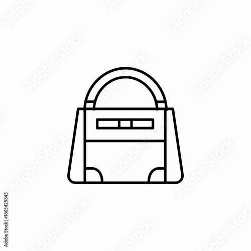 fashionable purse icon sign vector