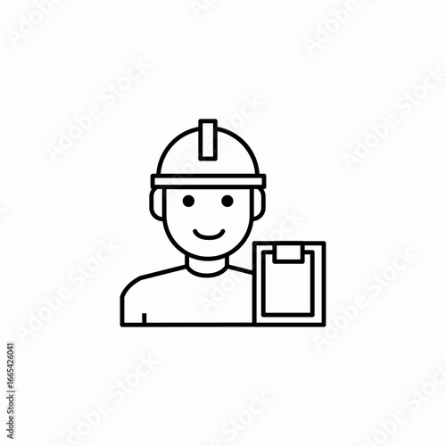 manual worker icon sign vector