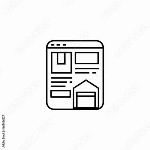 storage information website icon sign vector