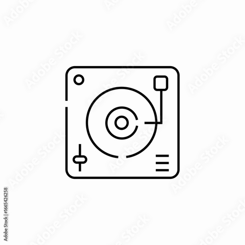 turntable device icon sign vector