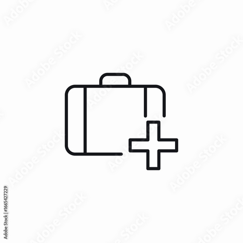 add travel luggage icon sign vector