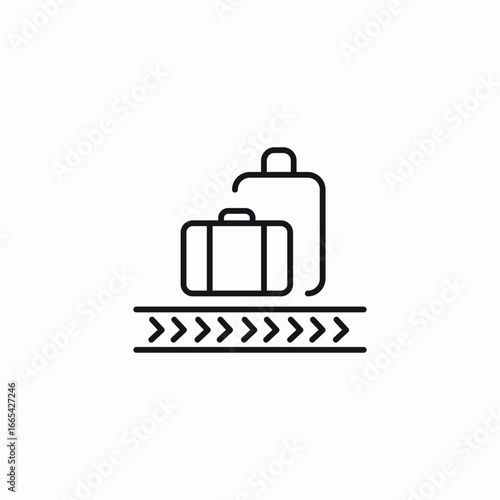 baggage carousel icon sign vector