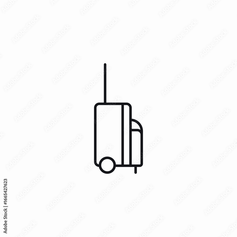 Obraz premium handle luggage icon sign vector