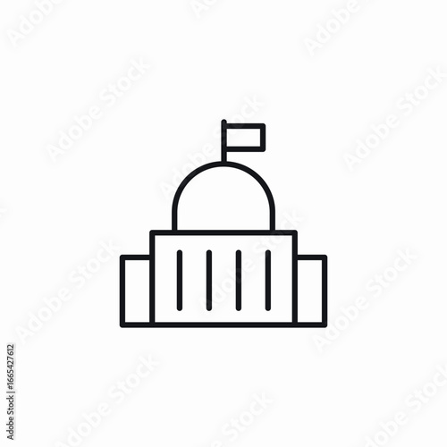 government building icon sign vector
